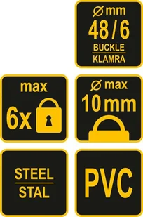Vorel BLOKADA KLAMROWA STALOWA DO MOCOWANIA 6 KŁÓDEK - Kłódki - miniaturka - grafika 4