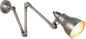 Lampy ścienne - QAZQA Industrialny kinkiet szary regulowany - Mersey - miniaturka - grafika 1