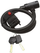 Akcesoria rowerowe - Prophete zamek z kablem wraz z uchwyt, czarny, 15 mm 2077726 - miniaturka - grafika 1
