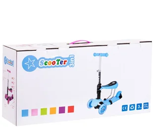 LED Hulajnoga Trójkołowa 3w1 Siedzisko Balansowa - Hulajnogi - miniaturka - grafika 15