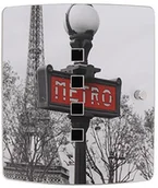 Szafki na klucze - Burg Wächter Burg-Wächter 38960 " 6204/10 Ni Paris Metro "motyw na klucze, czarny/stal szlachetna - miniaturka - grafika 1