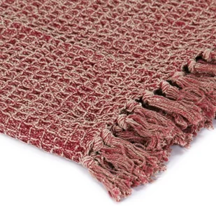 vidaXL Bawełniana narzuta, 220 x 250 cm, burgundowa - Narzuty - miniaturka - grafika 5