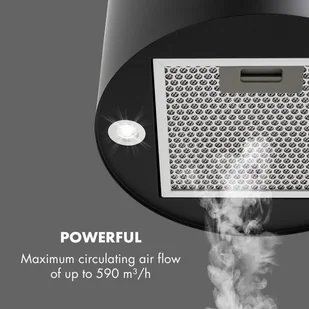 Klarstein Barett Czarny (TK15-Barett-BL) - Okapy kuchenne - miniaturka - grafika 3