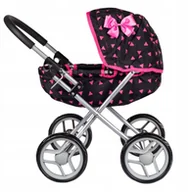 Wózki dla lalek - Kinderplay WÓZEK DLA LALEK GŁĘBOKI GONDOLA KP0260R - miniaturka - grafika 1