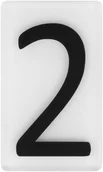 Numery na dom - Cyfra 2 wys. 5 cm plexi czarna na białym tle - miniaturka - grafika 1
