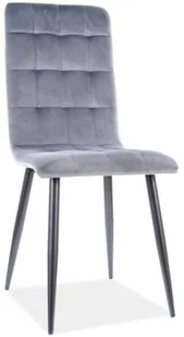 Signal Krzesło OTTO VELVET szare OTTOVCSZ - Krzesła - miniaturka - grafika 2