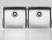 Zlewozmywaki - Reginox OHIO 400x400 mm + 400x400 mm stal - miniaturka - grafika 1