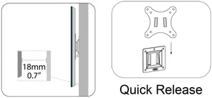 Digitus Uchwyt cienny pojedynczy 1xLCD max 27" max obciążenie 18kg poziomnica AJASSL000000006 - Uchwyty do monitorów - miniaturka - grafika 4