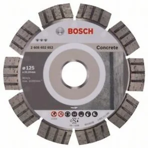 Bosch Diamentowa tarcza tnąca Best do betonu 125 x 22 23 x 2 2 x 12 mm 2608602652 Średnica 125 mm Średnica wewnętrzna 22.23 mm 1 szt - Tarcze do pił - miniaturka - grafika 2