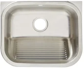 Zlewy i komory gospodarcze - Zlewozmywak stalowy gospodarczy 1-komorowy bez ociekacza polerowany 101005801 - miniaturka - grafika 1