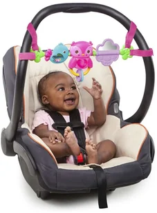 Bright Starts Muzyczny drążek z zabawkami Busy Birdies, różowy K52159 Chamo - Zabawki interaktywne dla dzieci - miniaturka - grafika 3