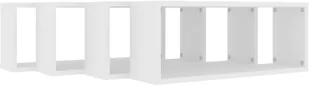 VidaXL Lumarko Półki ścienne kostki, 4 szt., białe, 60x15x23 cm, płyta wiórowa - Półki do salonu - miniaturka - grafika 8