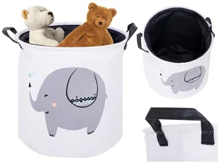 Kosz pojemnik organizer na zabawki 35x35cm słoń KX6193_2 - Pojemniki na zabawki - miniaturka - grafika 2