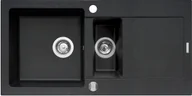 Zlewozmywaki - Pyramis Zlewozmywak granitowy MIDO 100x50 1 1/2B 1D Czarny - miniaturka - grafika 1