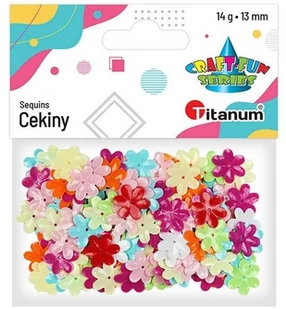Titanum Cekiny kwiaty 13 mm pastelowe 14 g - Dekoratorstwo - miniaturka - grafika 3