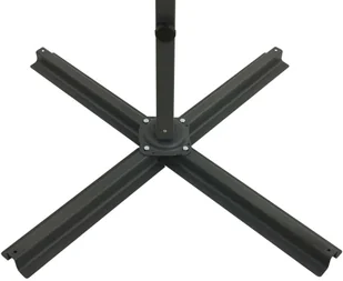 vidaXL Parasol wiszący z lampkami LED i słupkiem, zielony, 250 cm 312321 - Parasole ogrodowe - miniaturka - grafika 10