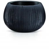 Donice - Prosperplast Doniczka Z Wkładem Beton Bowl 24 cm Czarna PPDKB240-B411 - miniaturka - grafika 1