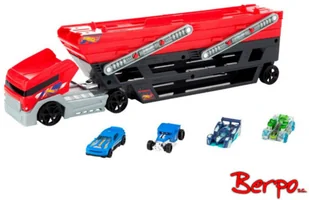 Hot Wheels, duża laweta ciężarówka i 4 auta, FPM81 - Samochody i pojazdy dla dzieci - miniaturka - grafika 2