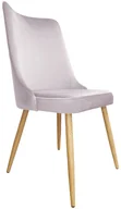 Krzesła - Atos Krzesło CYPRIAN 2 VELVET jasno różowe/dąb nowoczesne VICTOR-DAB-MG55 - miniaturka - grafika 1