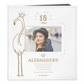 Albumy fotograficzne - NA Murrano Album z Okienkiem Prezent Osiemnastkę Grawer Flaming ALB-BO-BK-CO2-026 - miniaturka - grafika 1