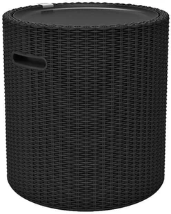 Keter Stolik ze schowkiem technorattan Cool Stool Antracyt KET230905 - Pozostałe ozdoby ogrodowe - miniaturka - grafika 4