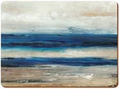 Pozostałe akcesoria barmańskie - Creative Tops Creative TOPS zestaw podkładek na wzór, abstrakcyjne "Ocean View", spodnia strona wykonana z korka, drewno, niebieski, 4 sztuki 5176609 - miniaturka - grafika 1