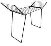 Inne artykuły do sprzątania - Relaxdays suszarka stojąca, wys. x szer. x głęb.: ok. 104 x 169 x 54,5 cm, odporny na warunki atmosferyczne, składane, linka do wieszania prania o długości 13 m, w kolorze czarnym 10018861 - miniaturka - grafika 1