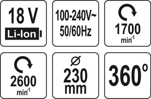 Yato WENTYLATOR HYBRYDOWY 18V/240V ZASILANY BATERIĄ YATO 18V LUZ Z GNIAZDKA - Wentylatory przemysłowe - miniaturka - grafika 12