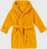 Szlafroki dla dzieci - GARNA MAMA sp. z o.o. Szlafrok dziewczęcy Simple żółty - miniaturka - grafika 1