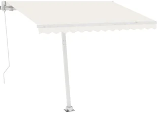 VidaXL Lumarko Wolnostojąca, ręcznie zwijana markiza, 350x250 cm, kremowa 8720286398418 - Markizy - miniaturka - grafika 4