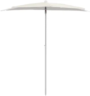 vidaXL Półokrągły parasol ogrodowy na słupku, 180x90 cm, piaskowy 315559 - Parasole ogrodowe - miniaturka - grafika 3