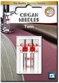 Akcesoria i części do maszyn do szycia - Organ Igła podwójna półpłaska 130/705H TWIN 90/3mm 2 szt. blistr - miniaturka - grafika 1
