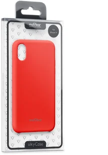 moVear Etui silikon iPhone Xs moVear silkyCase Czerwony A0IXSCSC0RECRE - Etui i futerały do telefonów - miniaturka - grafika 5