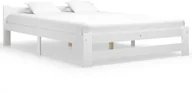 Łóżka - vidaXL Lumarko Rama łóżka, biała, lite drewno sosnowe, 160 x 200 cm 322002 - miniaturka - grafika 1