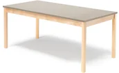 Stoły i stoliki do biura - AJ Produkty Stół DECIBEL, 1400x800x720 mm, szare linoleum, brzoza - miniaturka - grafika 1