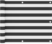 Parawany - vidaXL Parawan balkonowy, antracytowo-biały, 75x600 cm, tkanina Oxford vidaXL - miniaturka - grafika 1