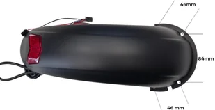 Błotnik ze światłem i funkcją stop dla hulajnogi elektrycznej blotnik-h06c - Akcesoria do skatingu - miniaturka - grafika 2