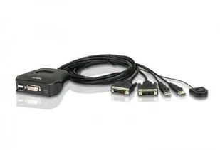 Aten 2-Port USB DVI Cable KVM Switch with Remote Port Selector CS22D-A7 - Przełączniki KVM - miniaturka - grafika 5
