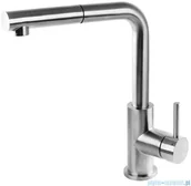 Baterie kuchenne - Omnires Albany bateria kuchenna z wyciąganą wylewką stal nierdzewna AB1455IN | - miniaturka - grafika 1