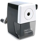 Temperówki - Rapesco Temperówka Biurowa 64 - Do Ołówków i Kredek o Średnicy 6mm - Czarna R64000B2 - miniaturka - grafika 1