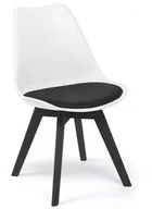Krzesła - EMWOmeble NOWOCZESNE KRZESŁO 53E-7 BIAŁO-CZARNY, NOGI CZARNE 4929 - miniaturka - grafika 1