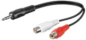 Kable - Goobay AVK 190 150 audio/video cable (1,5 m, 3,5 MM wtyczka jack stereo na 2 X cinch Kupplung) - miniaturka - grafika 1