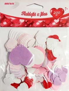 BREWIS Naklejki filcowe Serca Brewis (200) - Szkolne artykuły papiernicze - miniaturka - grafika 2