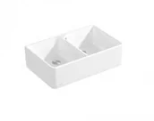 Zlewozmywaki - Villeroy & Boch Classicline dwukomorowy kucheny 80 KM stone white 638001RW - miniaturka - grafika 1