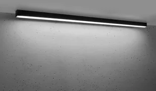 Thoro Nowatorska Lampa PLAFON PINNE 1450 CZARNY Minimalistyczny Design Lampa Sufitowa Natynkowa Moduł LED Zimna Barwa Światła Oświetlenie do Salonu Sypialni Biura Oprawa THORO TH.099 - Lampy sufitowe - miniaturka - grafika 3