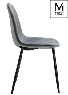 Modesto Design MODESTO krzesło LUCY szare welur metal - Krzesła - miniaturka - grafika 2
