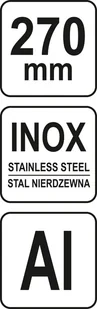 Yato EKIERKA METALOWA 270 MM ZE STOPKĄ Yato YT-70781 YT-70781 - Linijki, ekierki - miniaturka - grafika 4