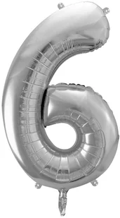 PartyDeco Balon foliowy, cyfra 6, złoty, 86 cm - Balony i akcesoria - miniaturka - grafika 4