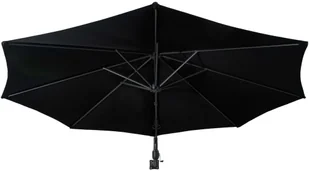 vidaXL Parasol ścienny na metalowym słupku, 300 cm, czarny vidaXL - Parasole ogrodowe - miniaturka - grafika 4