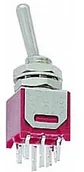Podzespoły elektroniczne - Velleman Przełącznik dźwigniowy VERTICAL SUBMINIATURE TOGGLE SWITCH DPDT ON-(ON) TS-5B - miniaturka - grafika 1